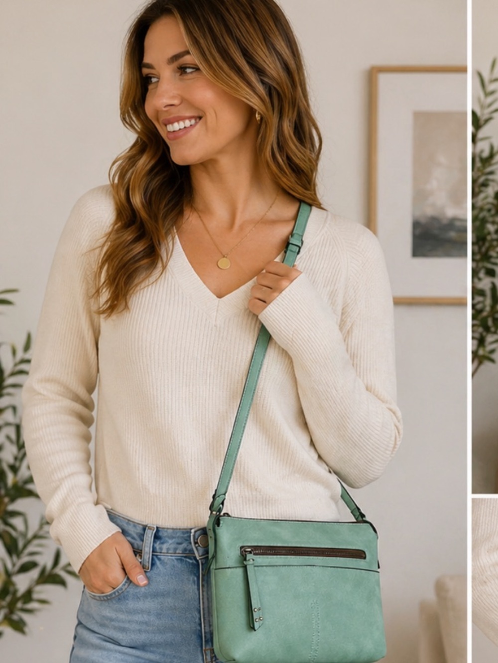 Sadie Vegan Leather Crossbody Bag